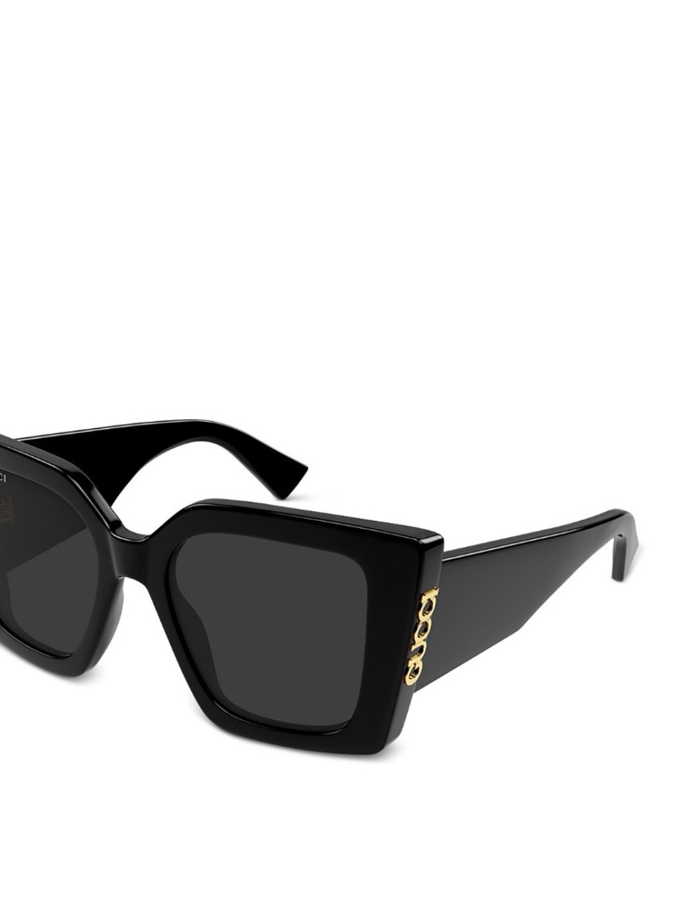 Gucci Black Butterly Sunglasses with Gold Logo